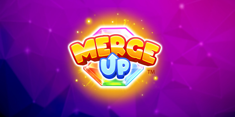 Tragamonedas Merge Up de BGaming con gemas de colores fusionándose en una cuadrícula