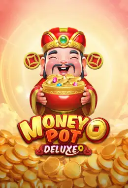 Pantalla de la tragamonedas Money Pot DELUXE de TaDa, con lingotes de oro Yuanbao y Cai Shen, el dios chino de la riqueza