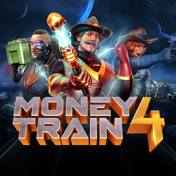 Miniatura oficial de la tragamonedas Money Train 4 de Relax Gaming, con temática de asalto en el viejo oeste