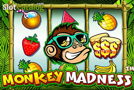 Captura de pantalla de Monkey Madness, tragamonedas clásico de Pragmatic Play con el mono comodín en los carretes