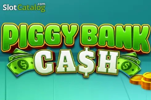 Arte oficial de la tragamonedas Piggy Bank Cash de Iron Dog Studio, con el cochinito de vidrio lleno de monedas de oro
