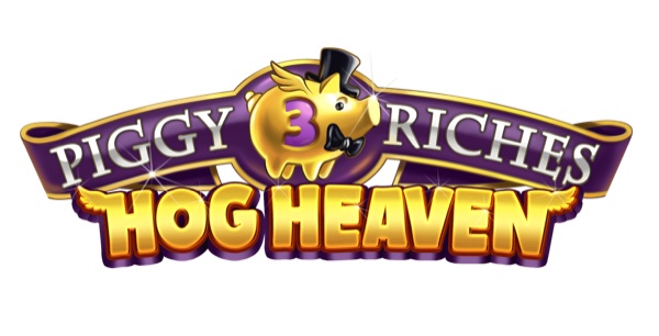 Arte oficial de la tragamonedas Piggy Riches 3 Hog Heaven de NetEnt, con cerdos ricos en mansión de lujo