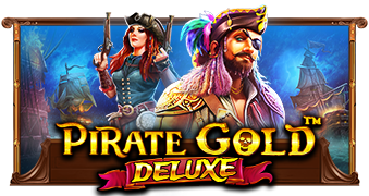 Pantalla de la tragamonedas Pirate Gold Deluxe mostrando la cuadrícula de 5x4 con sacos de tesoro y símbolos piratas