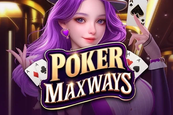 Arte oficial de la tragamonedas Poker Maxways de Spadegaming, con temática de mesa de póquer