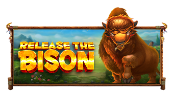 Pantalla de la tragamonedas Release the Bison de Pragmatic Play, con un bisonte salvaje corriendo por la pradera americana