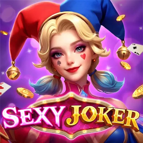 Comodín vestido de joker con cartas y símbolos clásicos en la tragamonedas sexyjoker2