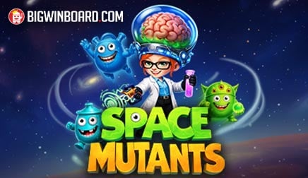 Captura de la tragamonedas Space Mutants de NowNow Gaming, con criaturas alienígenas mutantes en una cuadrícula espacial
