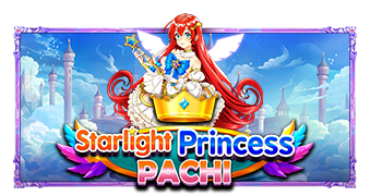 Arte oficial de la tragamonedas Starlight Princess Pachi de Pragmatic Play, con la princesa en una cuadrícula compacta