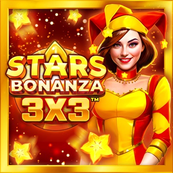 Arte oficial de la tragamonedas Stars Bonanza 3x3 de Nailed It! Games, con bufón espacial