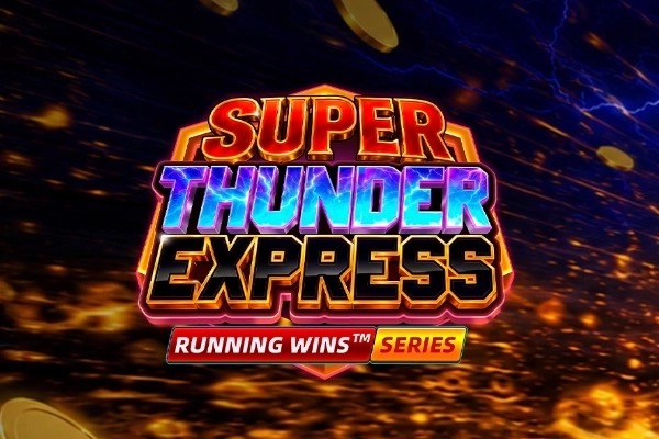 Tren cargado de símbolos de la suerte en la tragamonedas Super Thunder Express