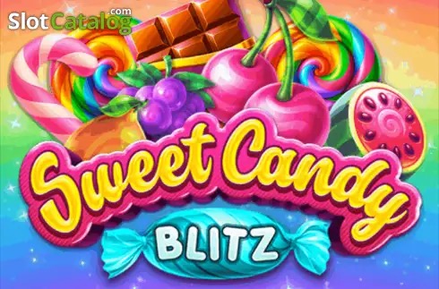 Pantalla de la tragamonedas Sweet Candy Blitz de Iron Dog Studio, con dulces brillantes y símbolos de caramelo