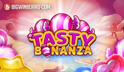 Arte oficial de la tragamonedas Tasty Bonanza de BoomingGames, con dulces de colores
