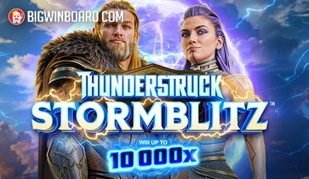 Thor y la Torre Stormblitz en escena de tormenta en la tragamonedas Thunderstruck Stormblitz