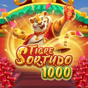 Portada de la tragamonedas Tigre Sortudo 1000 de Pragmatic Play, con tigre Wild en temática de Año Nuevo Chino