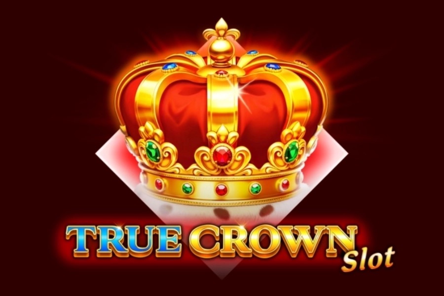Pantalla de la tragamonedas True Crown Slot de TrueLab Games, con frutas clásicas, sietes y una corona dorada expansiva
