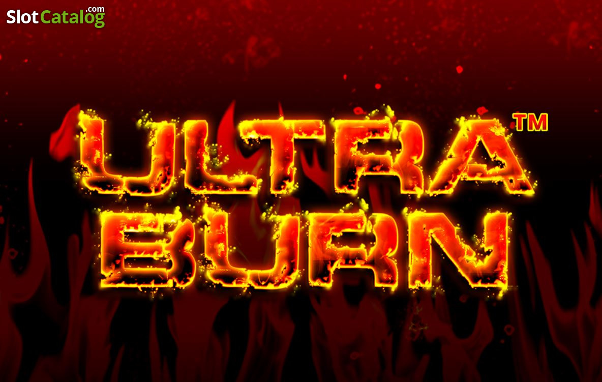 Pantalla de la tragamonedas Ultra Burn de Pragmatic Play, con símbolos clásicos de frutas y sietes rojos envueltos en llamas
