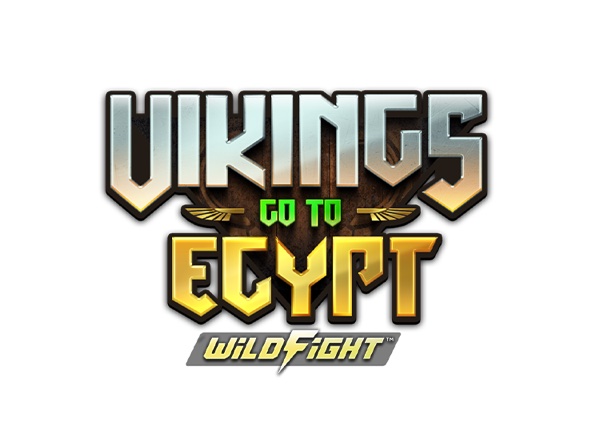 Guerreros vikingos en un escenario egipcio en la tragamonedas Vikings Go To Egypt Wild Fight de Yggdrasil