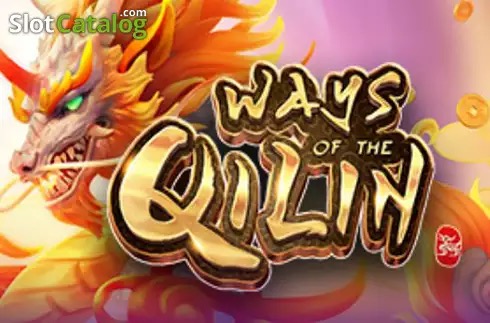 Pantalla de la tragamonedas Ways of the Qilin de PG Soft, con la criatura mitológica Qilin entre símbolos dorados y dragones