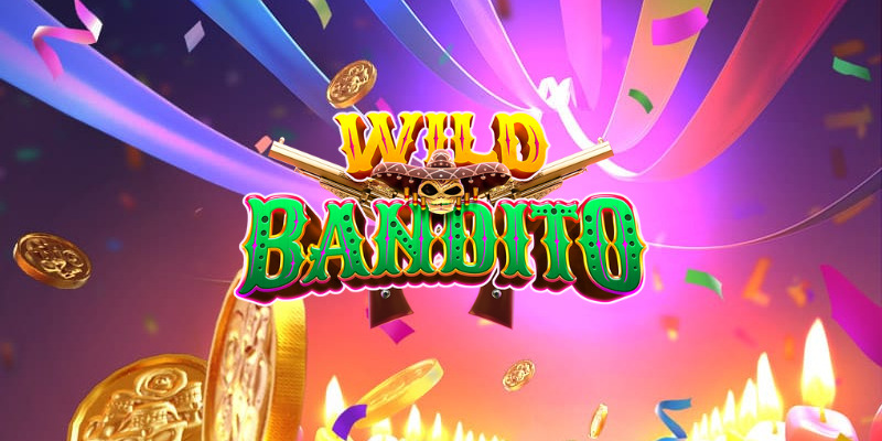 Pantalla de la tragamonedas Wild Bandito de PG Soft, con un bandido enmascarado, calaveras y ambientación de fiesta mexicana