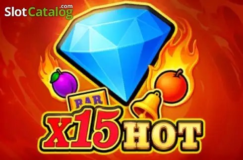 Frutas clásicas, diamantes y el número 7 en los carretes de la tragamonedas X15 HOT