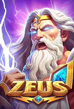 Pantalla de la tragamonedas Zeus de TaDa Gaming mostrando al dios griego en el Monte Olimpo y los símbolos de águila, unicornio y toro